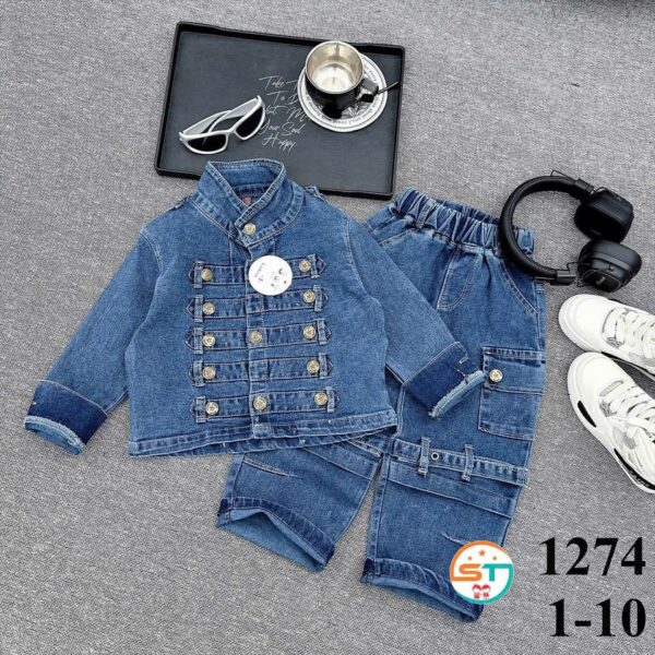 BOTTON BLUE DENIM ON DENIM SETS
