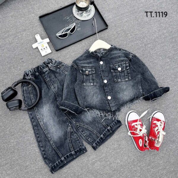 Omotola  denim 2pcs set