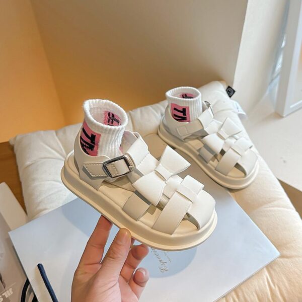 White internat sandals