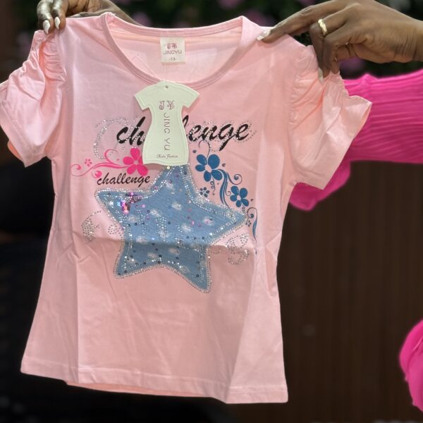 Star jean patched luxury top