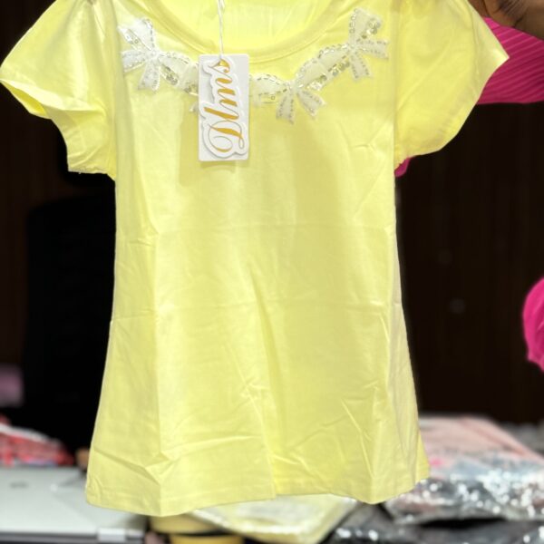 Bow yellow luxury top