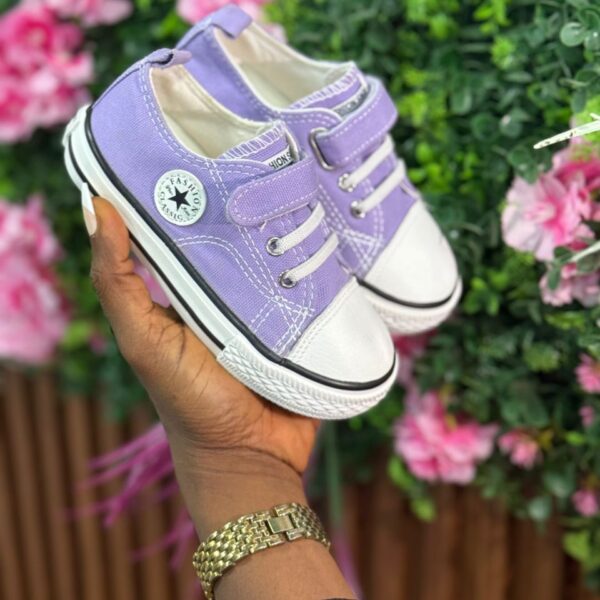 All star purple sneakers