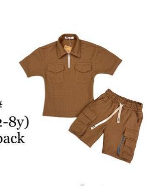 Luxury cargo set brown short