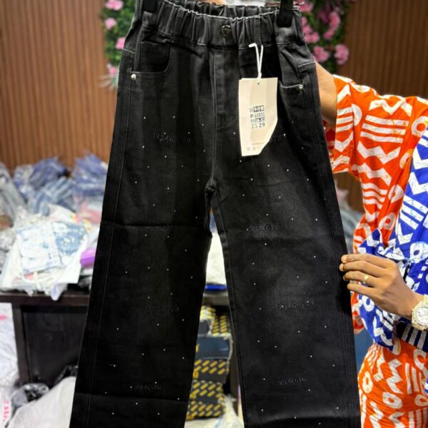 Luxury black trousers set