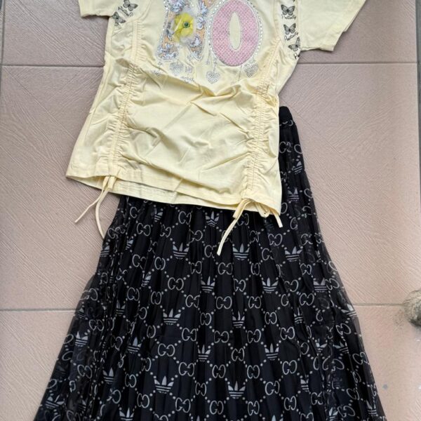 Luxury top/ skirt set