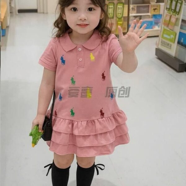 Quality polo dress peach