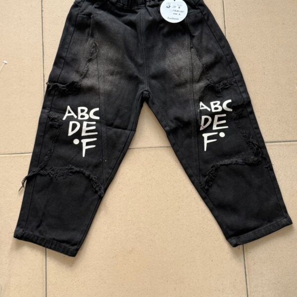 Black abc trouser
