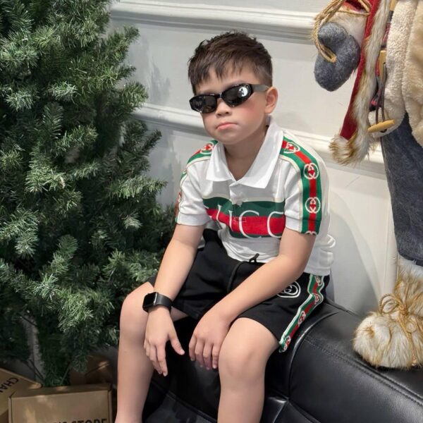 White Gucci top/ short