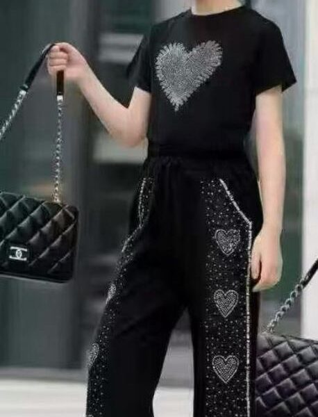 Quality HEART  black 2pcs set