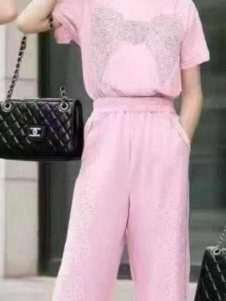 Quality BOW pink 2pcs set