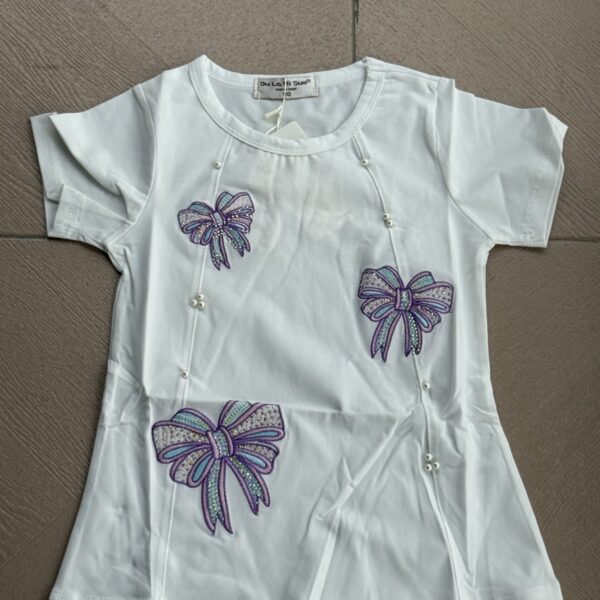 White bow luxury top