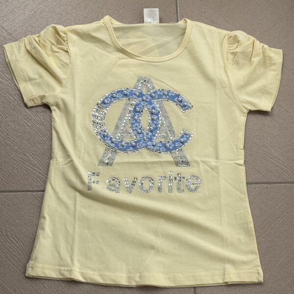 Yellow C C beaded top