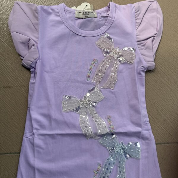 Purple bow luxury top