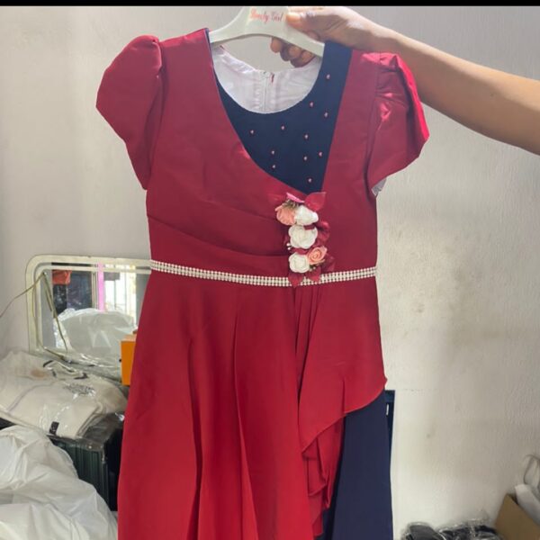 Quality flower wine dress