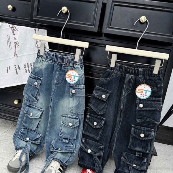 Cargo baggy trousers black