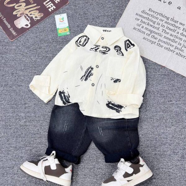Offwhite number lovely boy set