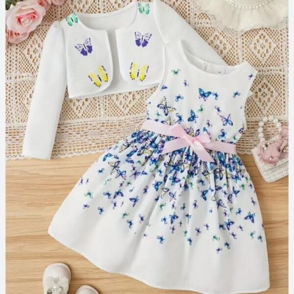 Flower dress with jacket