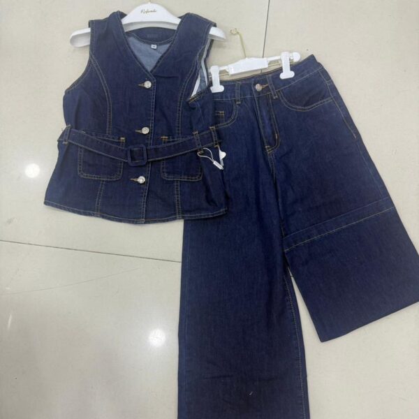 Luxury dark blue Jean on Jean for big girls