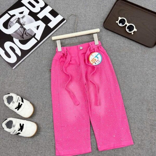 Stone baggy Jean pink