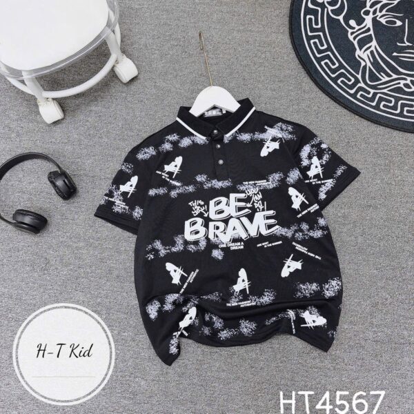 BE BRAVE BLACK T-SHIRT