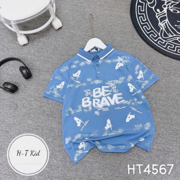BE BRAVE BLUE T-SHIRT