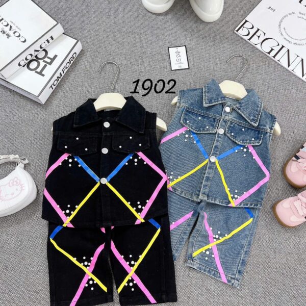 Colorful 2pcs girl set