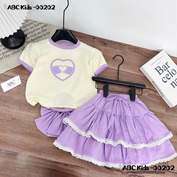 Love purple skirt set